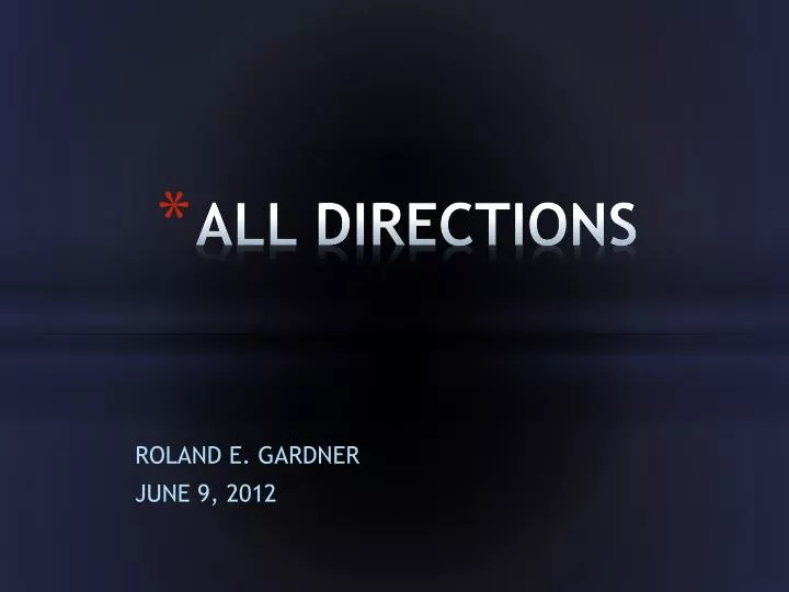 all directions