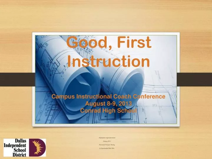good first instruction