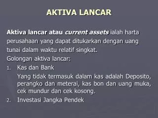 aktiva lancar
