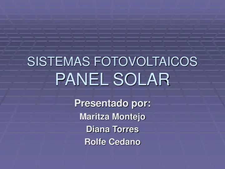 sistemas fotovoltaicos panel solar