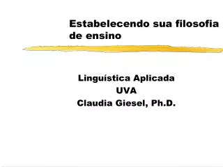 estabelecendo sua filosofia de ensino