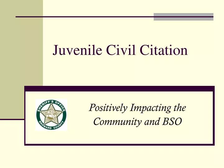 juvenile civil citation