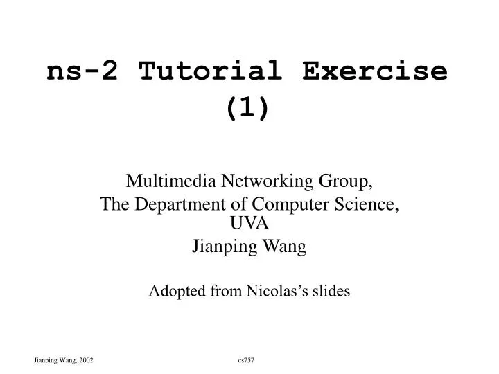 ns 2 tutorial exercise 1