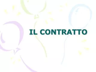 il contratto