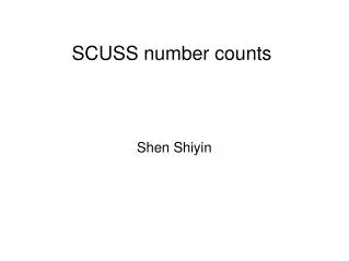 SCUSS number counts