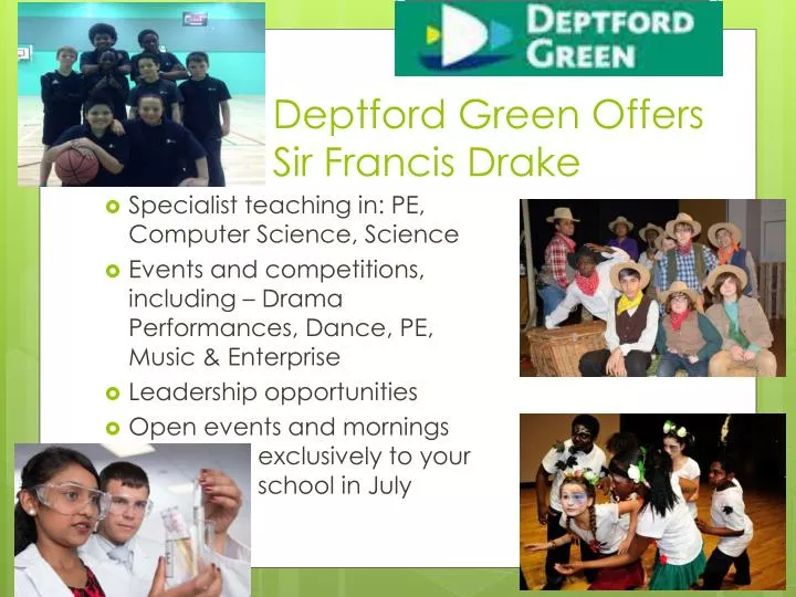 deptford green offers sir francis drake