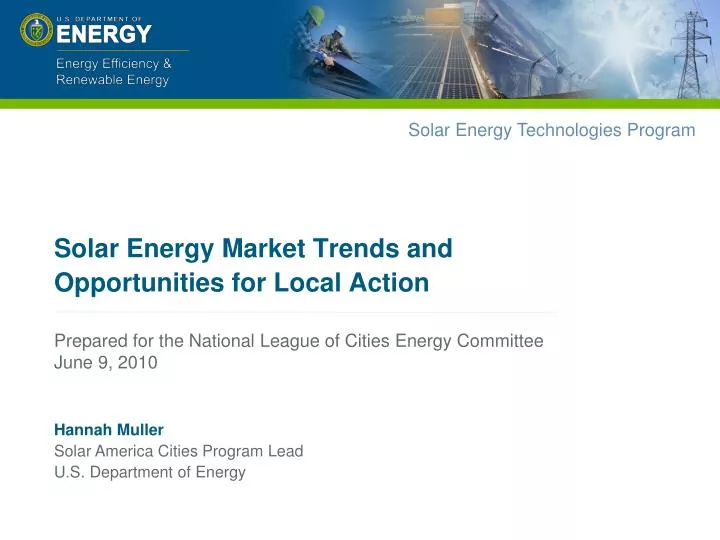 solar energy market trends and opportunities for local action