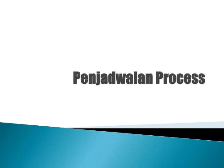 penjadwalan process