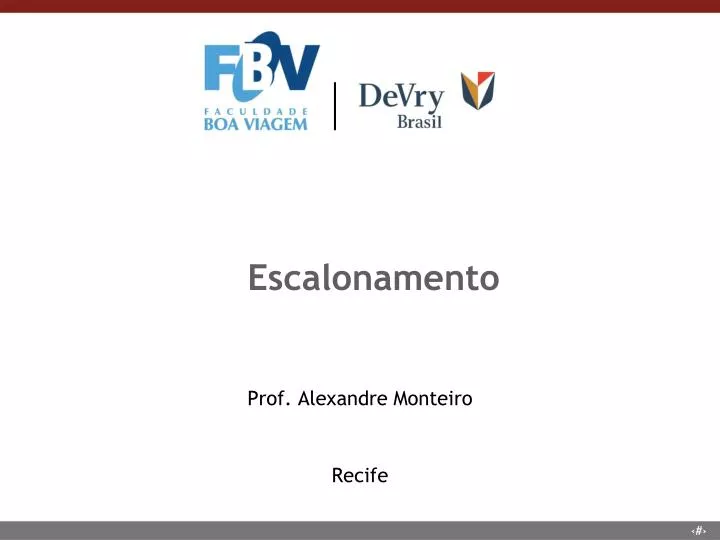 escalonamento