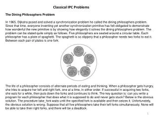 Classical IPC Problems