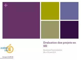 evaluation des projets en ssi