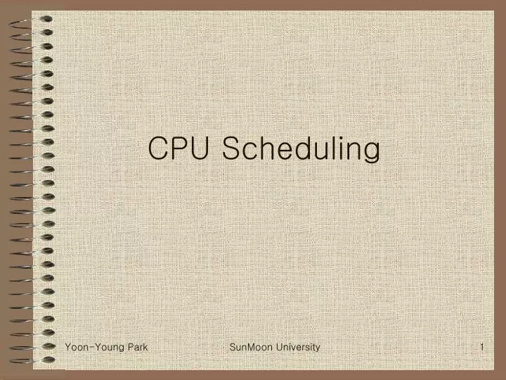 cpu scheduling
