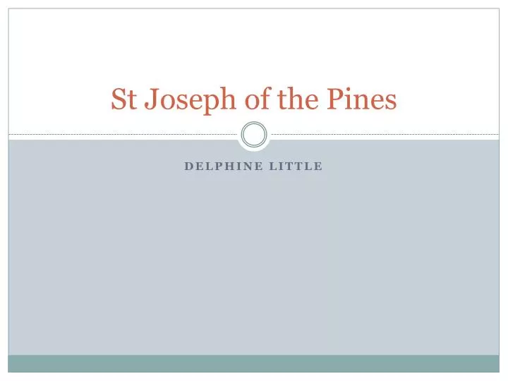 st joseph of the pines