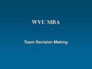WVU MBA