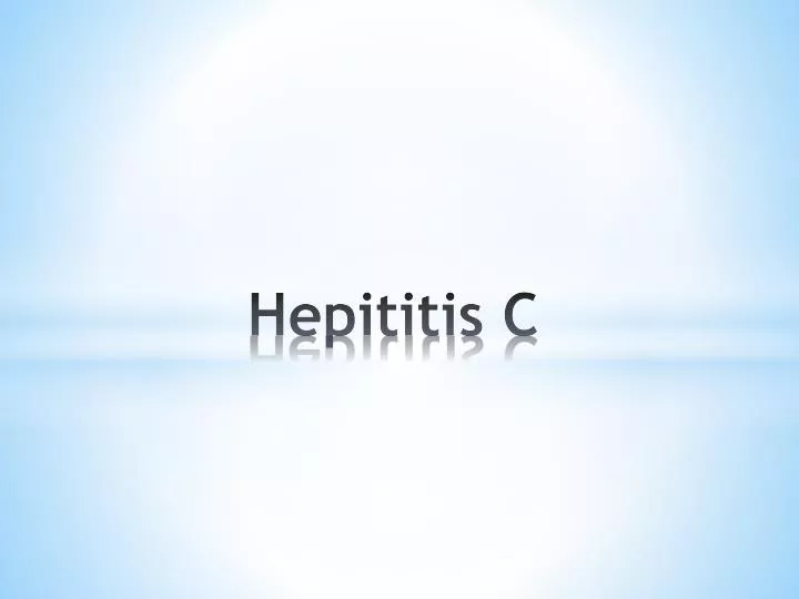 hepititis c