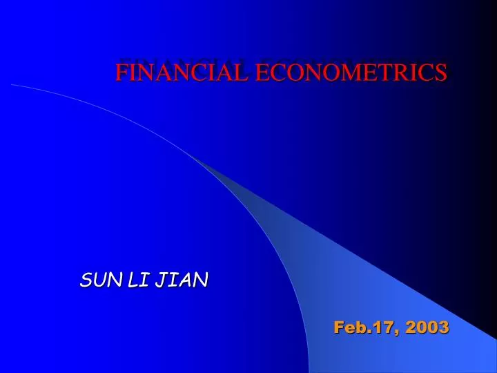 financial econometrics