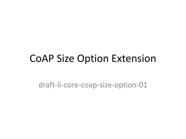 coap size option extension