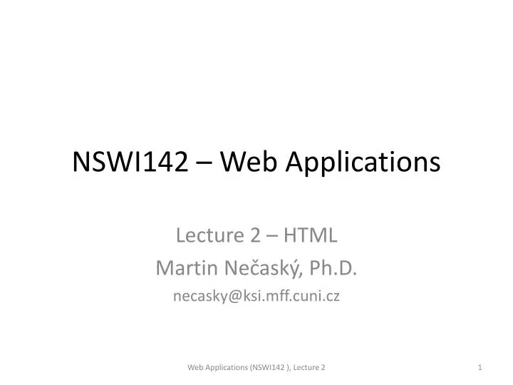 nswi142 web applications