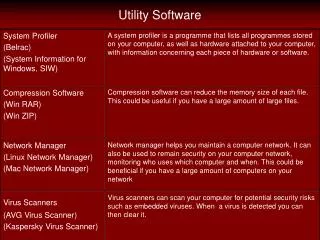 utility software
