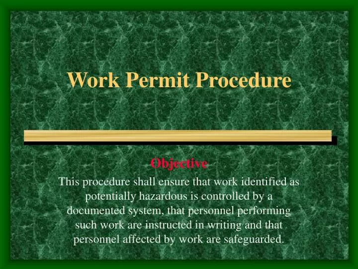 work permit procedure