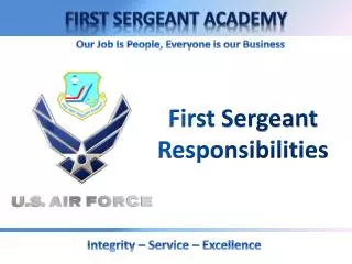 First Sergeant Responsibilities