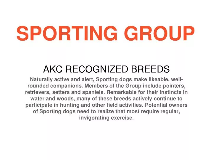 sporting group