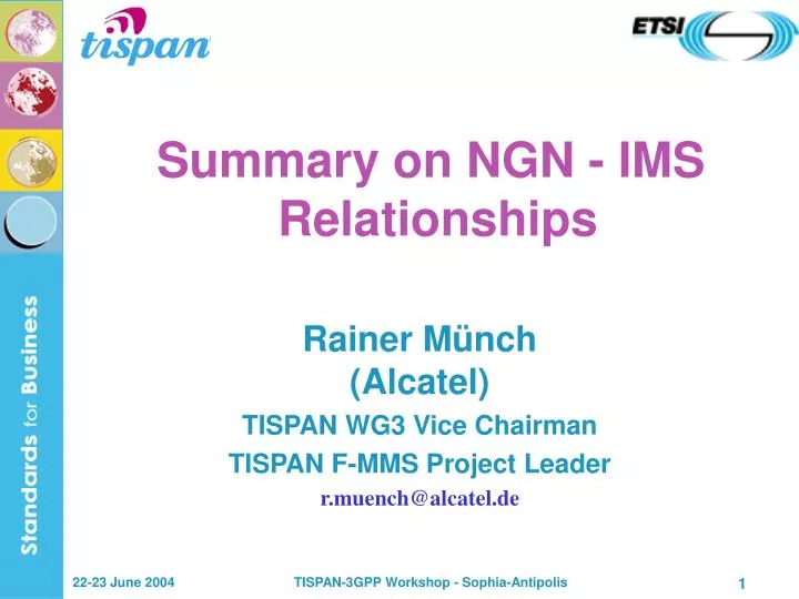 summary on ngn ims relationships