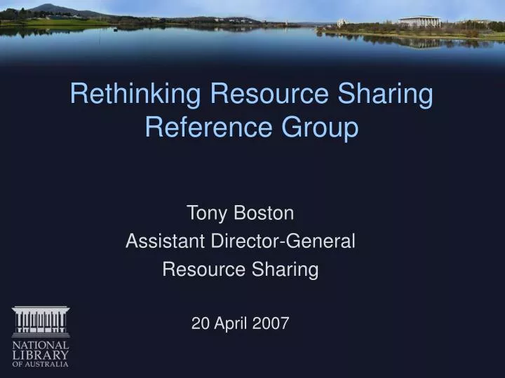 rethinking resource sharing reference group