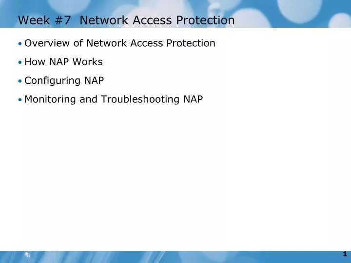 week 7 network access protection