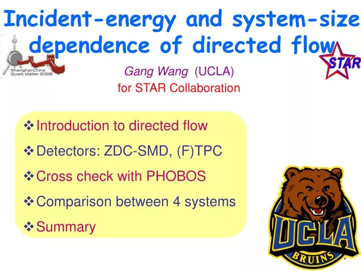 incident energy and system size dependence of directed flow