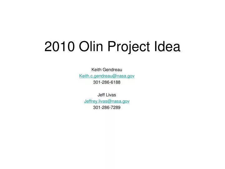 2010 olin project idea
