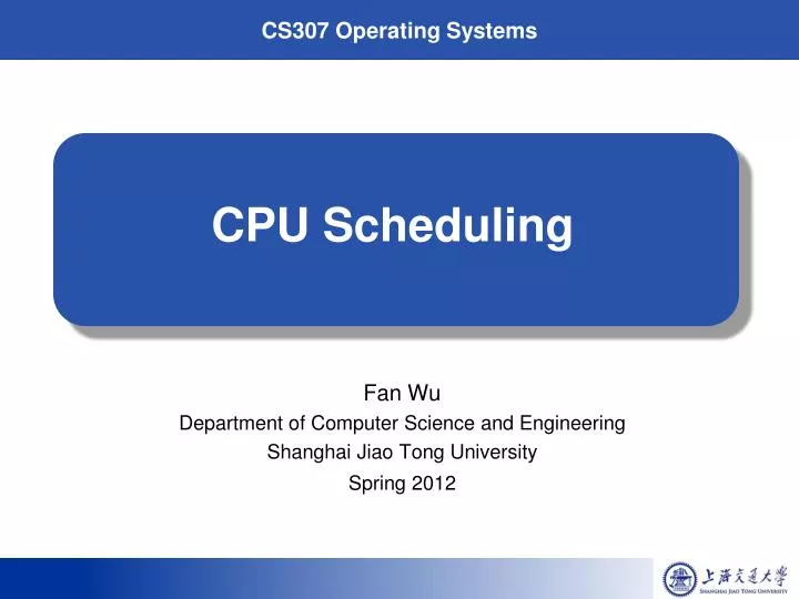 cpu scheduling