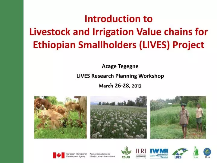 introduction to livestock and irrigation value chains for ethiopian smallholders lives project