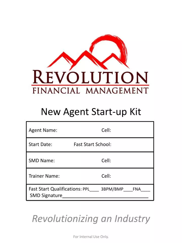 new agent start up kit