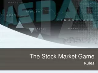 The Stock Market Game