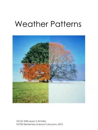 Weather Patterns