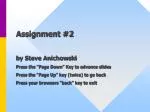 Assignment #2 - slide 1