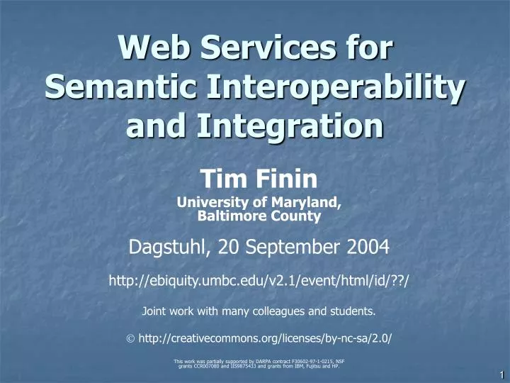 web services for semantic interoperability and integration