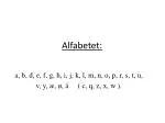 Alfabetet: - slide 1