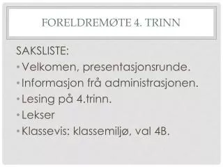 foreldrem te 4 trinn