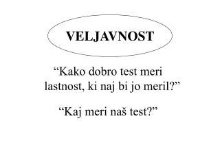 veljavnost