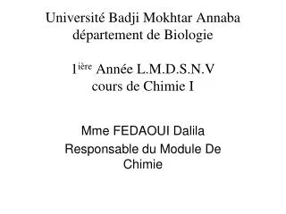 universit badji mokhtar annaba d partement de biologie 1 i re ann e l m d s n v cours de chimie i