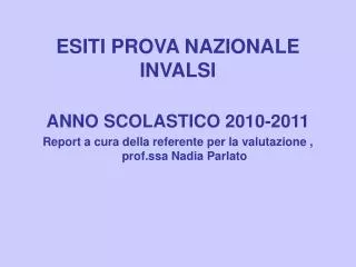 esiti prova nazionale invalsi