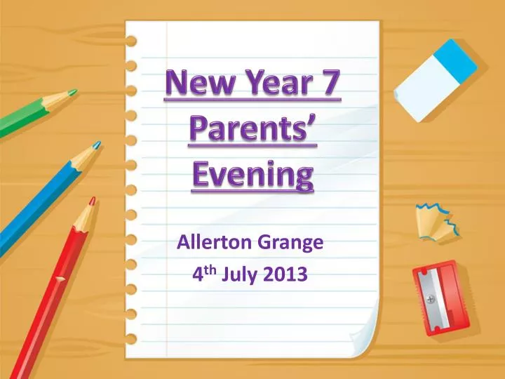 new year 7 parents evening