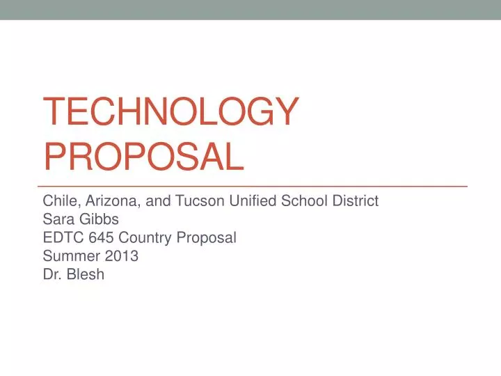 technology proposal