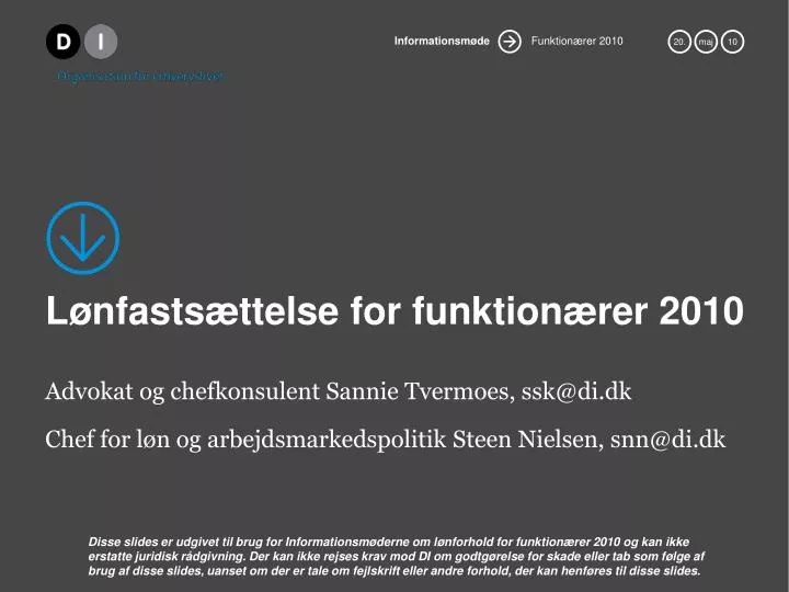 l nfasts ttelse for funktion rer 2010