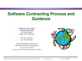 Software Contracting Process and Guidance