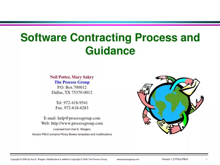 software contracting process and guidance