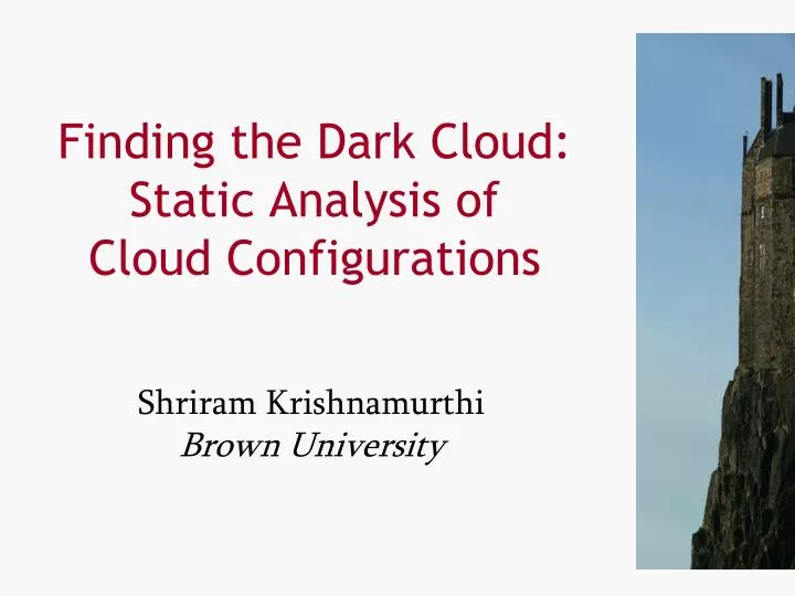 finding the dark cloud static analysis of cloud configurations