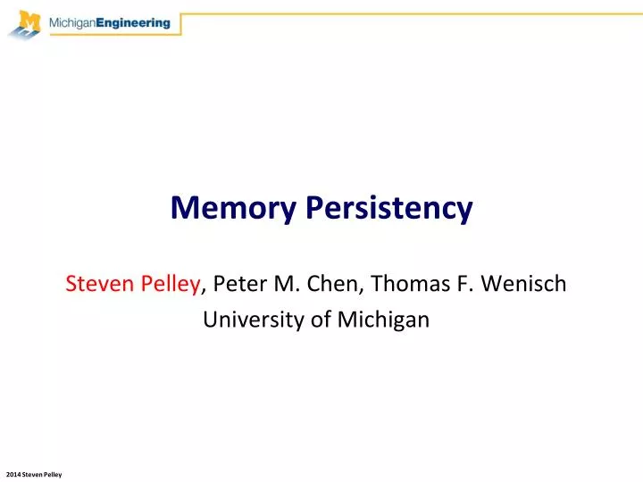 memory persistency